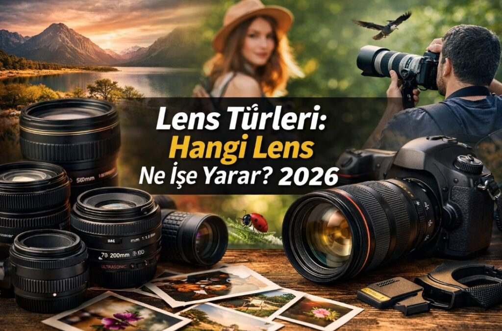 Lens türleri ve kullanım alanları, geniş açı, portre ve makro lens örnekleri