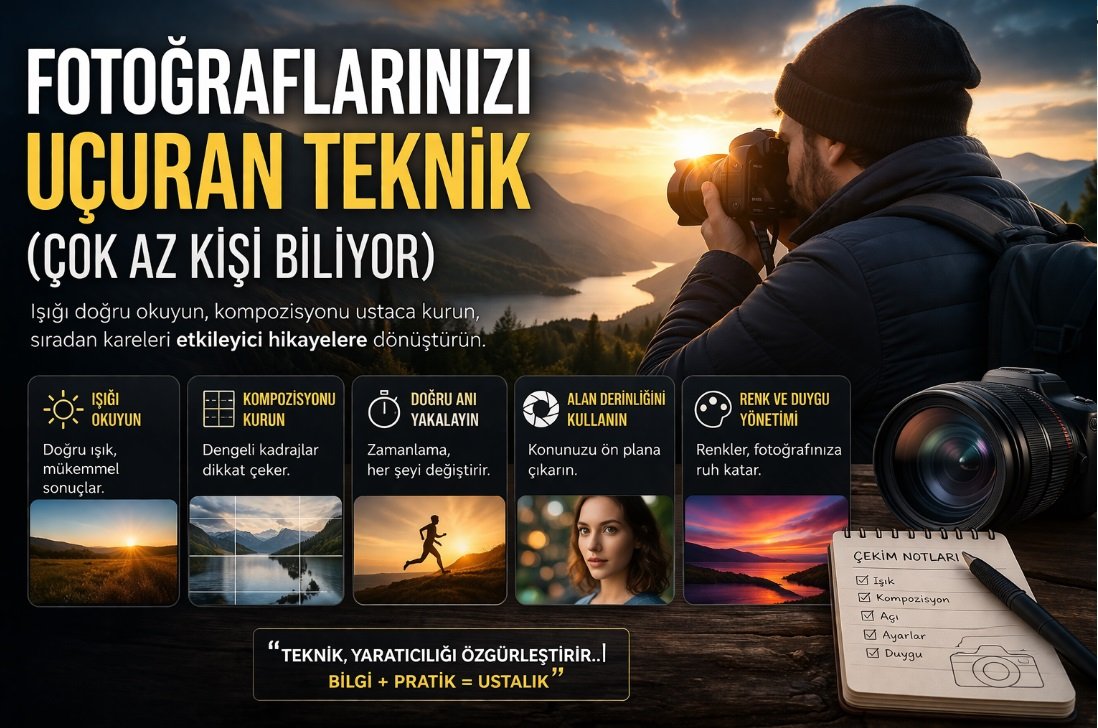 Fotoğraflarınızı uçuran teknik ile ışık kompozisyon ve açı kullanımı örneği